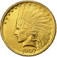 États-Unis, $10, Eagle, Indian Head, 1907, U.S. Mint, Or, SUP, KM:125 - 10$ - Eagles - 1907-1933: Indian Head (Tête Indien)