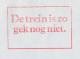 Illustrated Meter Cover Netherlands 1981 - Postalia 6364 NS - Dutch Railways - The Train Is Not So Crazy. - Eisenbahnen