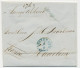 Halfrond-Francostempel Amsterdam ( Blauw En Zwart ) - Haarlem 1851 - Aangetekend - ...-1852 Prephilately