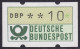 Bund: ATM MiNr. 1.1 Hv (Stern Nach Der Wertangabe Gelbgrün, Weisse Gummierung, Mit Zählnummer) Postfrisch ** - Timbres De Distributeurs [ATM]