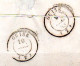 MP02-13 : Dept 02 (Aisne) VERVINS 1853 Cachet Type 15 + Taxe Double Trait 25 - 1849-1876: Période Classique