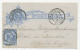 Postblad G. 6 / Bijfrankering Maastricht - Belgie 1897 - Postal Stationery