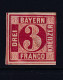 German States Bavaria 1862 3kr Rose MNG 16129 - Neufs