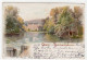 39002406 - Lithographie. Gruss Aus Reinhardsbrunn Bei Friedrichroda I. Thuer. Schloss See Gelaufen 1898 Eckbug Oben Rec - Friedrichroda