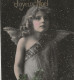 CPA 1908 Fillette élégante Aux Cheveux Bouclés Et , Aux  Ailes  D'ange  Pretty  Little  Girl  Angel - Retratos
