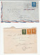 INK PEN NIB Letter Writing 2 Diff COVERS 1950s Illus SLOGAN  Netherlands Stamps Cover - Brieven En Documenten