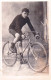 Carte Photo - Cyclisme - Velo - Jeune Cycliste Pour La Pose - Numero Plaque De Velo 61136 -  - Wielrennen