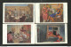 JAPON - 4 Cartes Tableaux - Peinture - Autres & Non Classés