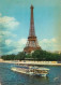 Navigation Sailing Vessels & Boats Themed Postcard Paris Eiffel Tower Seine Pleasure Cruise - Segelboote