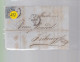 Un Timbre N° 31  10 C  Franco  Suisse  Sur Lettre     1865   Destination Fribourg   ( Plusieurs  Annonces ) - Storia Postale