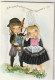 XU 19-(22) "  BRETONNE MIGNONNE " CARTE FANTAISIE BRODEE , AJOUT DE TISSU - COUPLE DE BRETONS - EDIT. VACANCES , PLERIN - Kostums