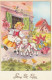 YO 2- " BONNE FETE PAPA " -  SERIE DE 6 CARTES - SCENES CHAMPETRES , ENFANTS ET ANIMAUX - 8 SCANS - Andere & Zonder Classificatie