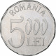 Roumanie, 5000 Lei, 2002, Bucharest, Aluminium, SUP, KM:158 - Rumänien