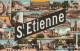 YO 25-(42) ST ETIENNE - CARTE MULTIVUES COULEURS  - 2 SCANS - Saint Etienne