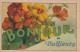 YO 25-(42) UN BONJOUR DE VALFLEURY - CARTE FANTAISIE  AVEC FLEURS : CAPUCINES - 2 SCANS - Other & Unclassified