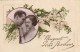 YO Nw29- " MUGUET PORTE BONHEUR " - BRINS DE MUGUET ET COUPLE EN MEDAILLON - 2 SCANS - Andere & Zonder Classificatie