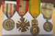 Petit Lot MEDAILLE COLONIALE MILITAIRE DECORATION OPERATIONS EXTERIEURES Et CHEMINOTS SNCF ( H. Poirey 1949) - France