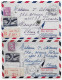 POSTE AERIENNE FRANCE / CHINE 2 Lettres Avec Texte Recommandée De PARIS 1948/49 P / SCHANGAI Destination Rare Fin 40 - 1921-1960: Periodo Moderno
