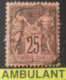 R1311/3067 - FRANCE - SAGE TYPE II N°91 Avec Cachet CONVOYEUR - Cote (2024) : 30,00 € - 1876-1898 Sage (Type II)