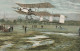 Z+ 4- HENRI FARMAN BATTANT LE RECORD DE L' AEROPLANE  - CARTE COLORISEE - TAMPON PUBLICITAIRE  MAISON BASTOUL , AGEN - Aviatori