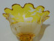 Delcampe - -SUPERBE COUPE Sur Pied CRISTAL BOHEME Couleur AMBRE CLAIRE CERFS BICHES   E - Glas & Kristal