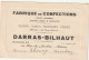 Z+ 25-(80) DARRAS BILHAUT , AMIENS - FABRIQUE DE CONFECTIONS - REPRESENTANT THOURY , ARCACHON - CARTE DE VISITE - Visiting Cards