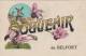 Z+ Nw 35-(90) SOUVENIR DE BELFORT - CARTE FANTAISIE - ILLUSTRATION MOULINS ET CYCLAMENS - Greetings From...