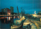 Navigation Sailing Vessels & Boats Themed Postcard Rimini Porto Canale Din Notte - Velieri