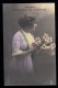 AK Glückwünsche Geburtstag: Frau Mit Blumen, Coloriert, DETMOLD 20.11.1914 - Sonstige & Ohne Zuordnung