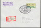 1.1I ATM 330 Pf Mit PLF I Bumerang Auf R-Brief SSt KÖLN PHilatelia 6.11.87 - Timbres De Distributeurs [ATM]