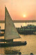 Navigation Sailing Vessels & Boats Themed Postcard Romania Eforie South Sunset Windsurf - Voiliers