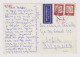 Germany Bundes 1960s Postcard W/2x20Pf Topic Stamps Composer BACH Sent Airmail To Sofia-Bulgaria (642) - Briefe U. Dokumente
