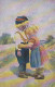 AK Hab Dich So Lieb - Künstlerkarte H. Berger - Kinder In Tracht - 1919 (69043) - Grupo De Niños Y Familias