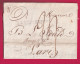 MARQUE ARRIVE 4EM JOUR COMPLEMENTAIRE AN 12 DEPART FRANKFURT ALLEMAGNE LETTRE - 1801-1848: Precursors XIX