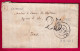 CAD TYPE 14 LORRIS LOIRET BOITE RURALE EN ROUGE B COURTIGIS LETTRE - 1801-1848: Vorläufer XIX