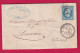 N°22 GC 4505 ST MICHEL AISNE 1867 CAD TYPE 22 POUR LOUVIERS EURE LETTRE - 1849-1876: Classic Period