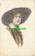 R565803 Woman. Portrait. Hat. Schlesinger Bros - Welt