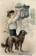 Kind Mit Hund Und Briefkasten - Honden