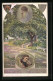 AK Deutscher Schulverein Nr. 850: R. Schumann Der Nussbaum, Es Grünet Ein Nussbaum Vor Dem Haus..., Portraits  - Guerra 1914-18