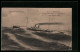 AK Passagierschiff SS Dumbéa Bei Stürmischer See  - Steamers