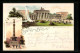Lithographie Berlin, Pariser Platz, Brandenburger Tor Mit Anlagen, Siegessäule  - Brandenburger Door