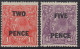 AUSTRALIA 1930 SURCH KGV  2d ON 1.1.2d AND 5d ON 4.1/2d SET  SMW  SG.119 /120 MNH. - Ongebruikt