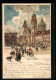 Lithographie München, Feldherrnhalle Und Theatinerkirche  - München