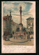 Lithographie München, Marienplatz Mit Mariensäule  - München