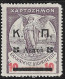 GREECE 1917 Overprinted Fiscals 5 L / 10 L Violet / Red K.P. Big Letters Vl. C 57 MH - Wohlfahrtsmarken