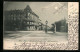 AK Karlsruhe, Karl Friedrichstrasse Mit Litfasssäule Im Mondschein  - Karlsruhe