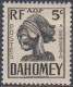 Dahomey 1941 - Postage Due Stamp: Native Woman's Head - Mi 19 * MH [1869] - Unused Stamps
