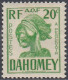 Dahomey 1941 - Postage Due Stamp: Native Woman's Head - Mi 22 * MH [1870] - Ungebraucht