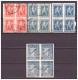 GREECE 1913 - 1927 19 BLOCKS OF 4 (EXC. 25L.X6) OF THE "LITHOGRAPHIC ISSUE", THE BLOCK OF 4X3L. IS MISSING ONLY, USED - Usados