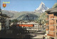 11963701 Zermatt VS Dorfpartie Eisenbahn Matterhorn Walliser Alpen Wappen  - Autres & Non Classés